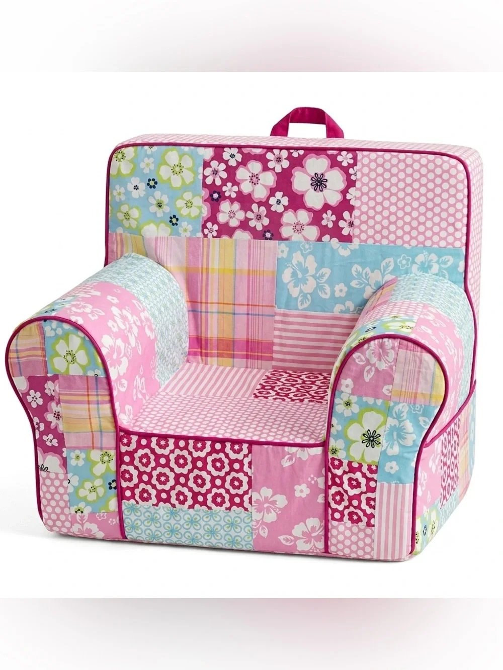 Pottery Barn Kids Patchwork Pink Floral Toddler Chair Cover